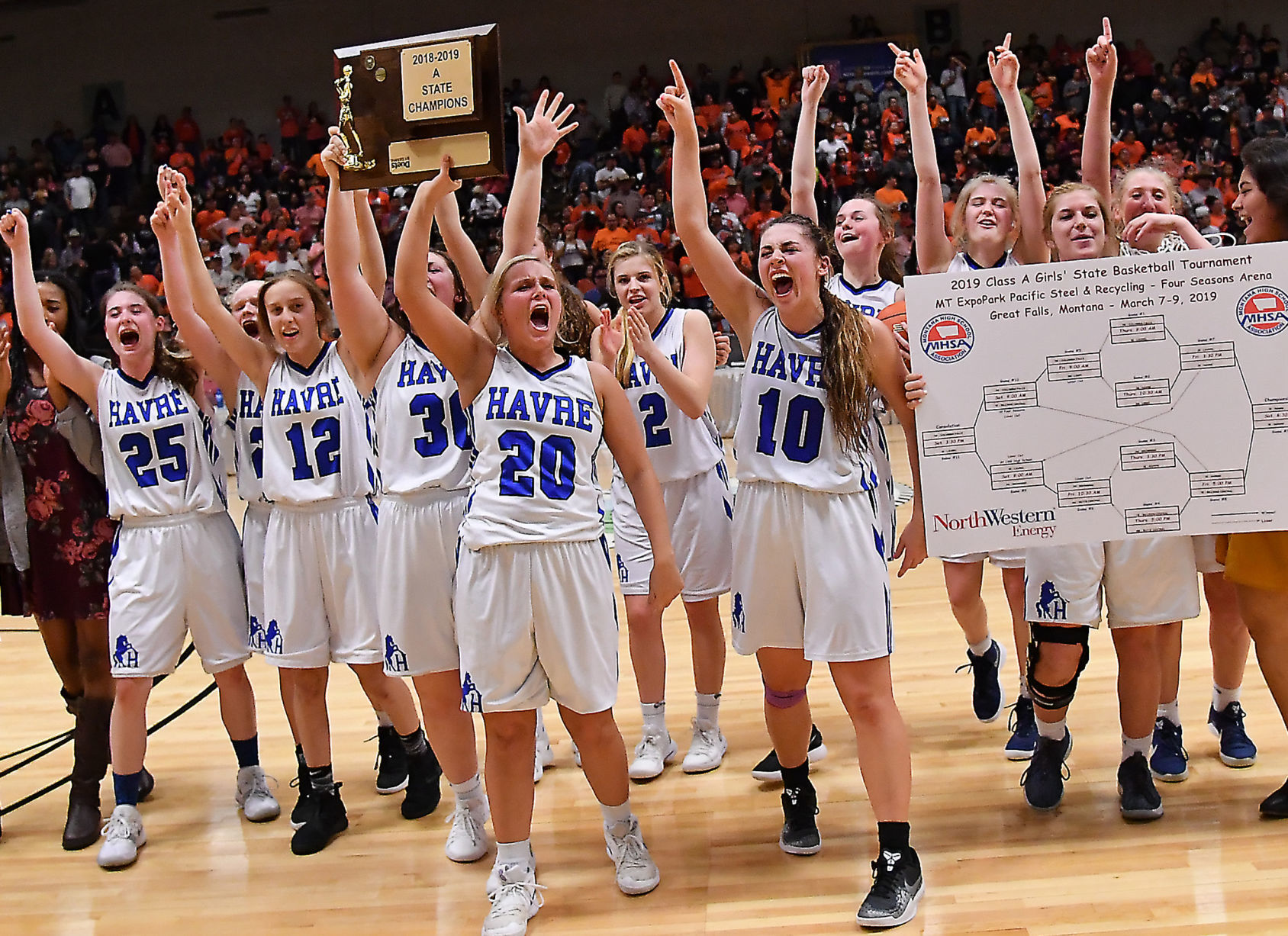 Havre girls celebrate